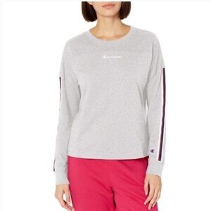 NWT Champion Women’s Campus Long Sleeve Tee Oxford Grey Small